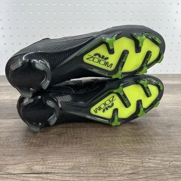 Nike Zoom Superfly 9 Elite FG Black Volt Soccer Cleats DJ4977 Men 7.5 / Womens 9